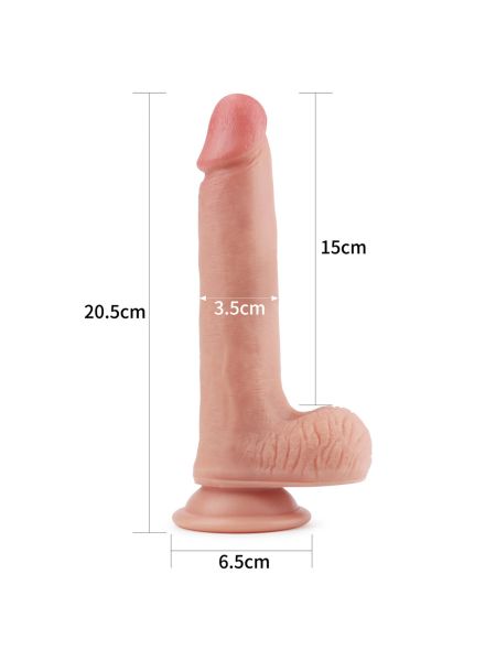 Realistyczne dildo silikonowe z przyssawką 20,5 cm - 3