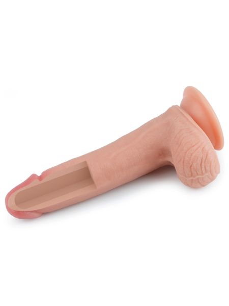 Realistyczne dildo silikonowe z przyssawką 20,5 cm - 4