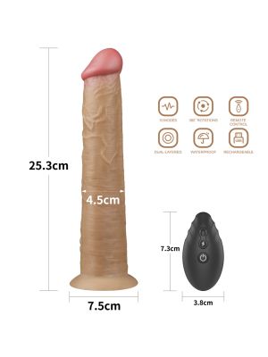 Realistyczne silikonowe żylaste sex dildo 26 cm - image 2