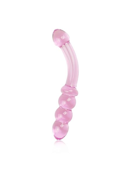 Słodkie różowe analne dildo szklane sex 18 cm