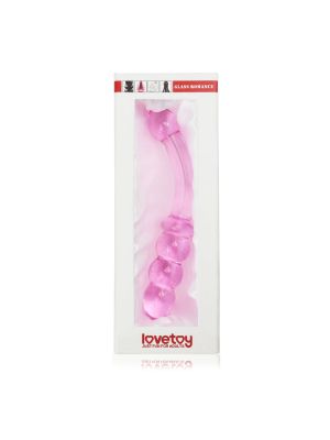 Słodkie różowe analne dildo szklane sex 18 cm - image 2