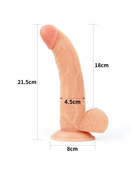 Strap-on elastyczne dildo realistyczny penis 21 cm - 3