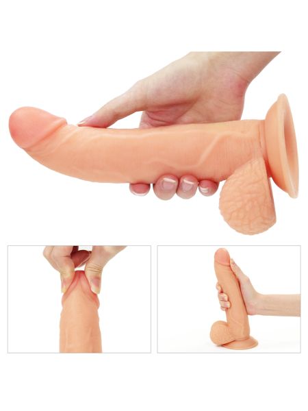 Strap-on elastyczne dildo realistyczny penis 21 cm - 13