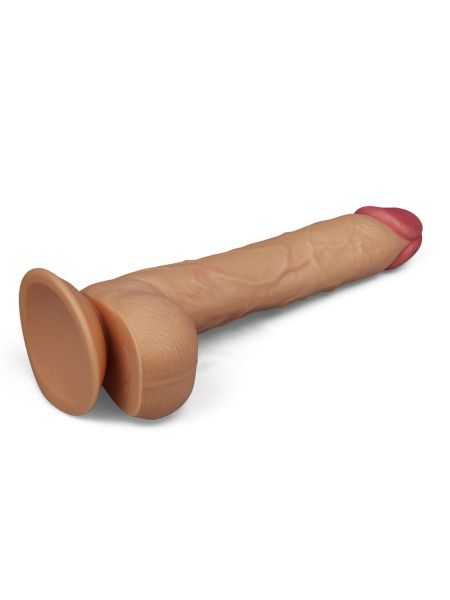 Super giętkie dildo z przyssawką i jądrami 27,5 cm - 3