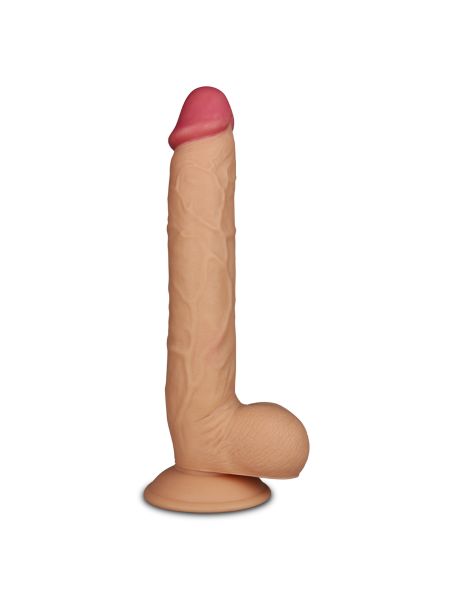 Super giętkie dildo z przyssawką i jądrami 27,5 cm - 4