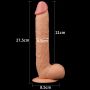 Super giętkie dildo z przyssawką i jądrami 27,5 cm - 9