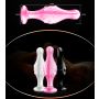 Szklane dildo analne z wypustkami 3 kolory 11,5 cm - 4