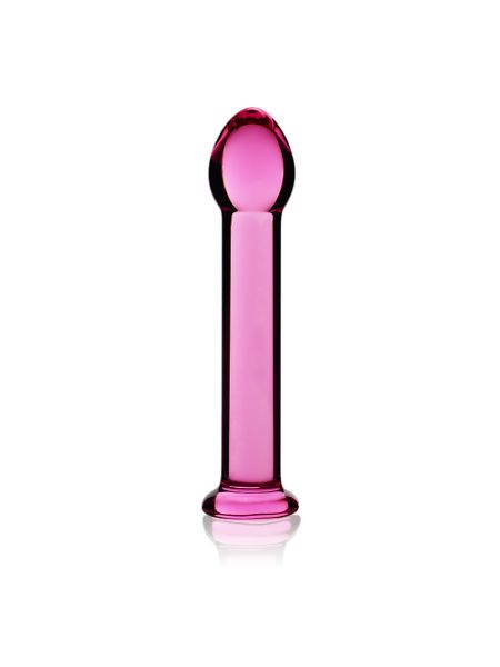 Szklane dildo z prostym trzonem i główką 16 cm