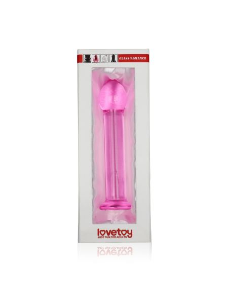 Szklane dildo z prostym trzonem i główką 16 cm - 2