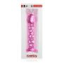 Szklane dildo z wypustkami w kolorze różowym 17cm - 3