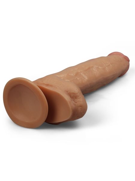 Śniady żylasty penis duże dildo z przyssawką 30 cm - 3