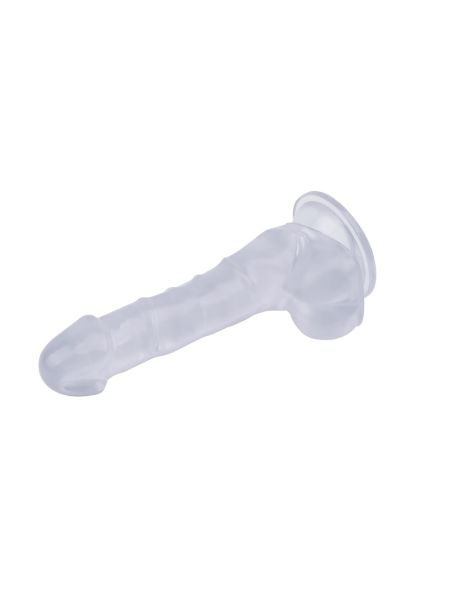 Transparentne dildo żylaste z przyssawka 19,5 cm - 5