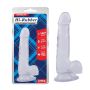 Transparentne dildo żylaste z przyssawka 19,5 cm - 2