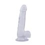 Transparentne dildo żylaste z przyssawka 19,5 cm - 4