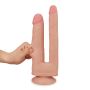 Wielkie podwójne dildo z przyssawka realistyczne - 5