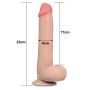 Wodoodporne dildo podwójna skóra przyssawka 23 cm - 5