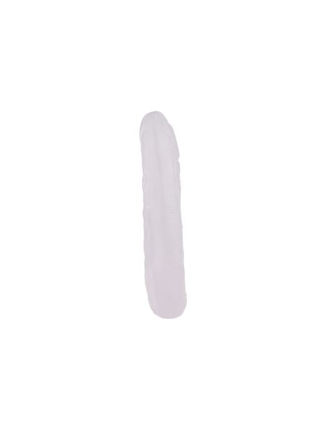 Wygięte białe żylaste dildo sex lesbijski 18 cm - 3