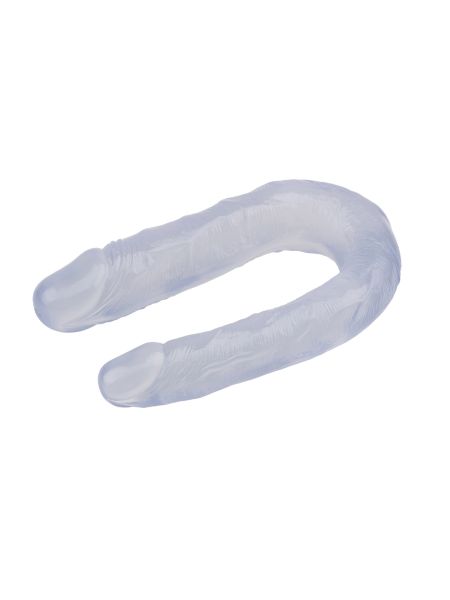 Wygięte białe żylaste dildo sex lesbijski 18 cm - 6