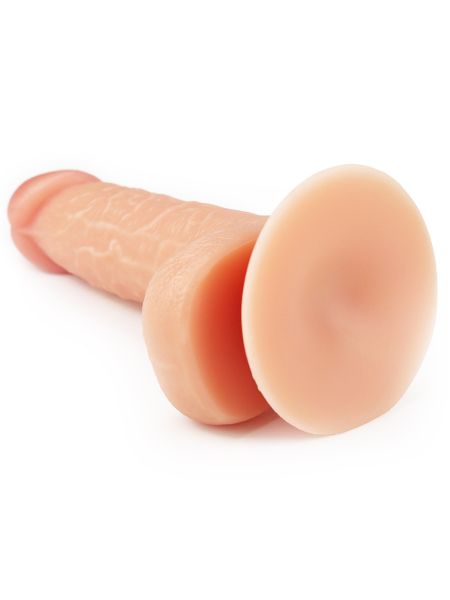 Wyżyłowany penis gruby z przyssawką dildo 18 cm - 5