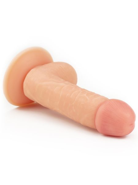 Wyżyłowany penis gruby z przyssawką dildo 18 cm - 7