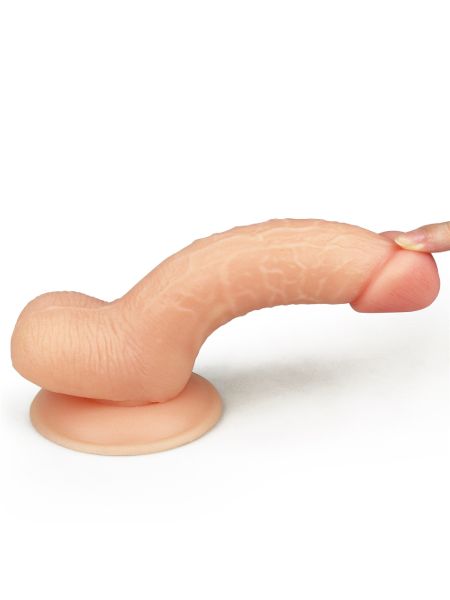 Wyżyłowany penis gruby z przyssawką dildo 18 cm - 11