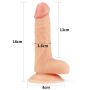 Wyżyłowany penis gruby z przyssawką dildo 18 cm - 10