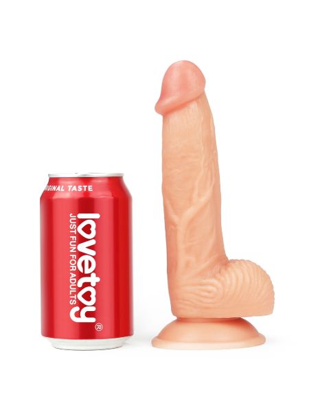 Wyżyłowany penis gruby z przyssawką dildo 20 cm - 7