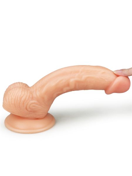 Wyżyłowany penis gruby z przyssawką dildo 20 cm - 10