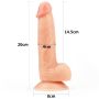 Wyżyłowany penis gruby z przyssawką dildo 20 cm - 10