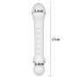 zakrzywione przezroczyste dildo z wypustkami 17 cm - 4