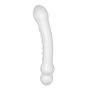 zakrzywione przezroczyste dildo z wypustkami 17 cm - 5