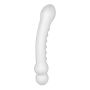 zakrzywione przezroczyste dildo z wypustkami 17 cm - 7