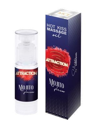 Żel jadalny do masażu Hot Kiss Smak Mojito 50ML