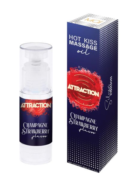 Żel jadalny do masażu Hot Kiss Smak Truskawka 50ML