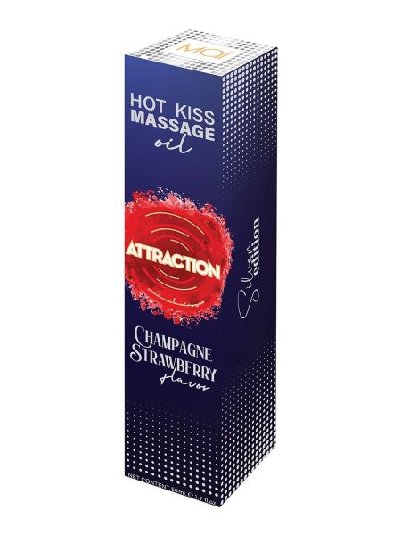 Żel jadalny do masażu Hot Kiss Smak Truskawka 50ML - 2