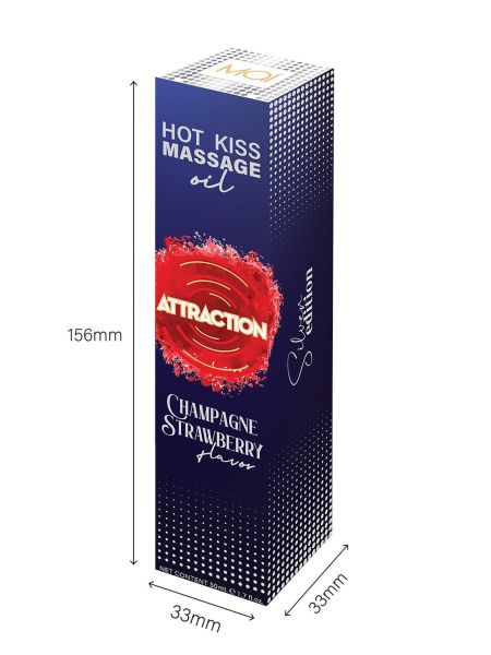 Żel jadalny do masażu Hot Kiss Smak Truskawka 50ML - 6