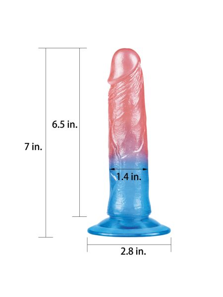 Żelowe dildo penis silikonowy z przyssawką - 2