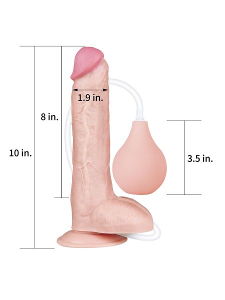 Żylaste dildo penis funkcja wytrysku pompowane 25 - 2