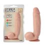 Żylasty miły w dotyku penis z przyssawką 21 cm - 2