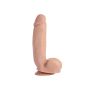 Żylasty miły w dotyku penis z przyssawką 21 cm - 3