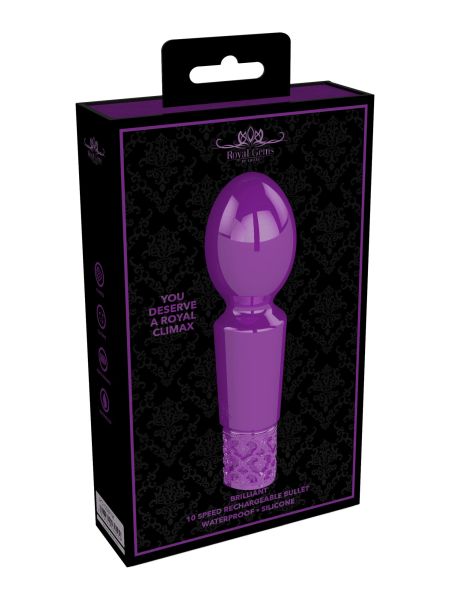 Mini masażer łechtaczki body wand Royal Gems Brilliant - 4