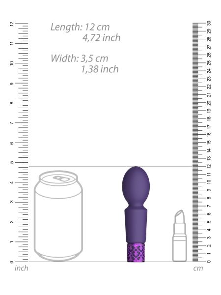 Mini masażer łechtaczki body wand Royal Gems Brilliant - 5