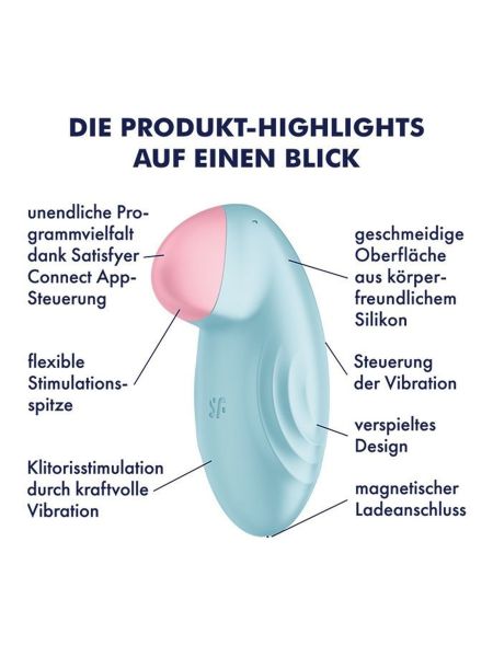 Stymulator łechtaczki Satisfyer Tropical Tip Blue - 5