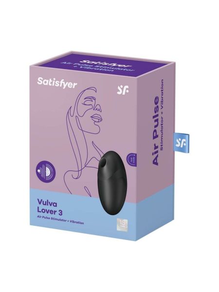 Powietrzny masażer łechtaczki Satisfyer Vulva Lover 3 Black - 10