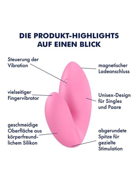 Mały wibrator na palec Satisfyer Love Riot Pink - 5