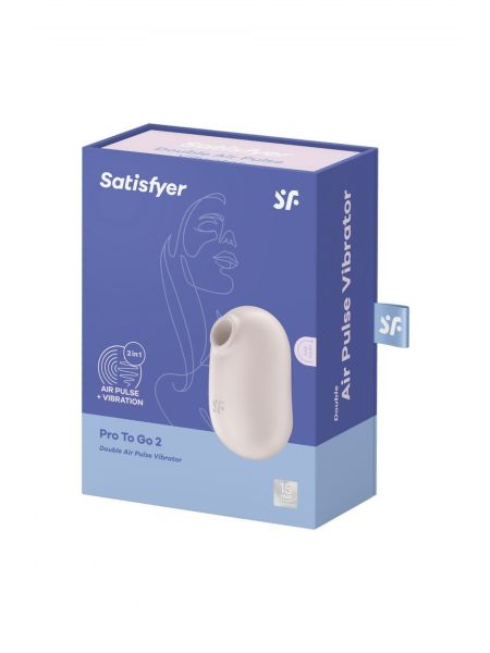 Powietrzny masażer łechtaczki Satisfyer Pro To Go 2 Beige - 7