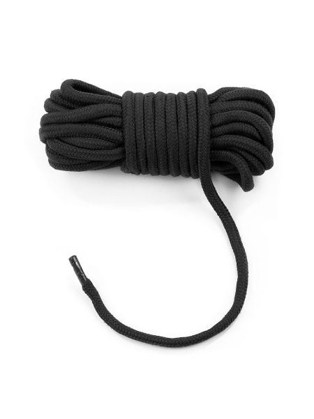 Czarna lina do podwiązywania rąk i nóg BDSM 10 m - 5