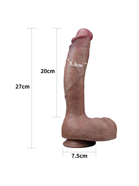 Długi sexowny penis realistycznie wykończony 27 cm - 2