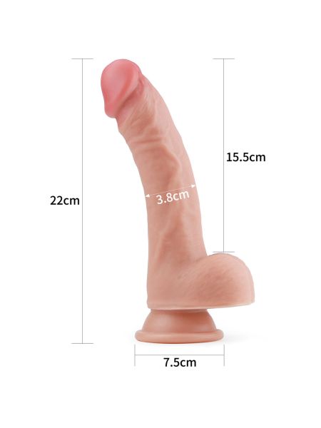 Duży elastyczny realistyczny penis przyssawka 20,5 - 7