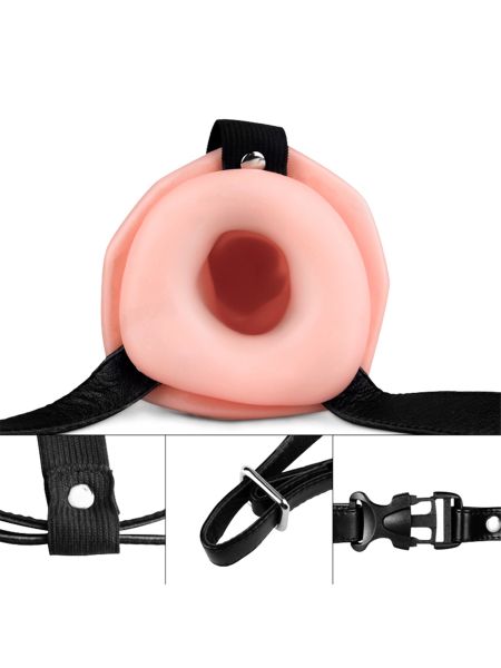 Gumowy strap-on sex analny żylasty trzon 18 cm - 6